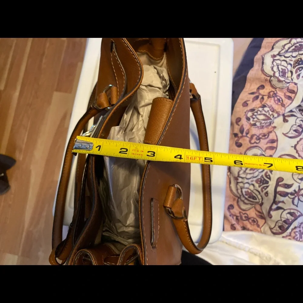 COPY - Michael Kors cognac brown Saffiano Leather Purse - Picture 10 of 14